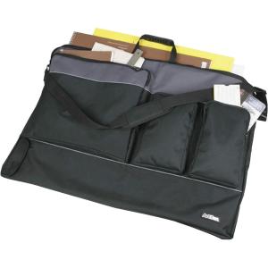 ArtBin 6902SB Tote Folio XL Artist Portfolio, Extra Large Fine Art & Sketchpad Organizer with Carrying Strap, [1] Portable Poly Canvas Bag, Black(35.25″ x 24.125″)