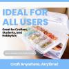 ArtBin 6890AG Small Project Box, Portable Art & Craft Organizer with Lift-Out Tray, [1] Plastic Storage Case, Clear(Small (Pack of 6))