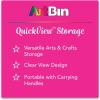 ArtBin 6977AA 12 inch Quick View Carrying Case, Portable Art & Craft Organizer with Handle, [1] Plastic Storage Case, Aqua