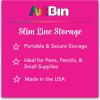 ArtBin 6902AG Slim Line Pen & Pencil Box, Small Art & Craft Organizer, [1] Plastic Storage Case, Translucent(1 Count (Pack of 2))