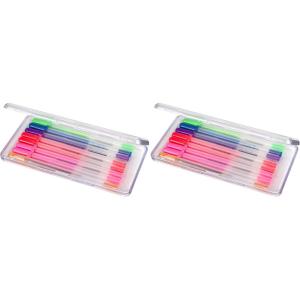 ArtBin 6902AG Slim Line Pen & Pencil Box, Small Art & Craft Organizer, [1] Plastic Storage Case, Translucent(1 Count (Pack of 2))
