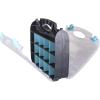 ArtBin 6877AG Double-Sided Quick View Carrying Case, Portable Art & Craft Organizer with Removable Dividers, [1] Plastic Storage Case, Black/Aqua with Clear Lid(Medium)