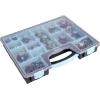 ArtBin 6877AG Double-Sided Quick View Carrying Case, Portable Art & Craft Organizer with Removable Dividers, [1] Plastic Storage Case, Black/Aqua with Clear Lid(Large)